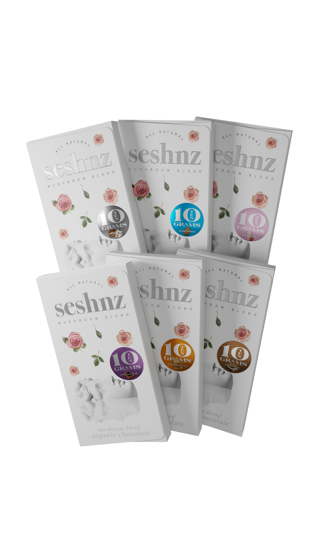 SESHNZ 10 g mushroom blend chocolate bar - Assorted Flavors