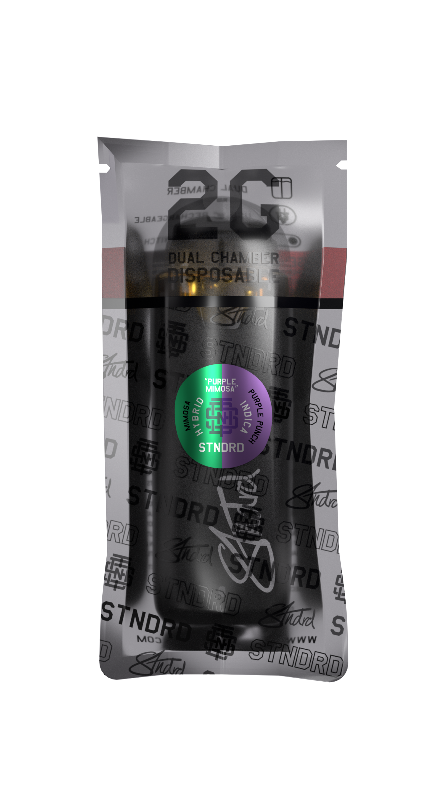 STNDRD - Disposables 2 GR - Switch - LIQUID DIAMONDS - Purple Mimosa (Indica Purple Punch & Hybrid Mimosa) - Pk 1 - $50 ea.
