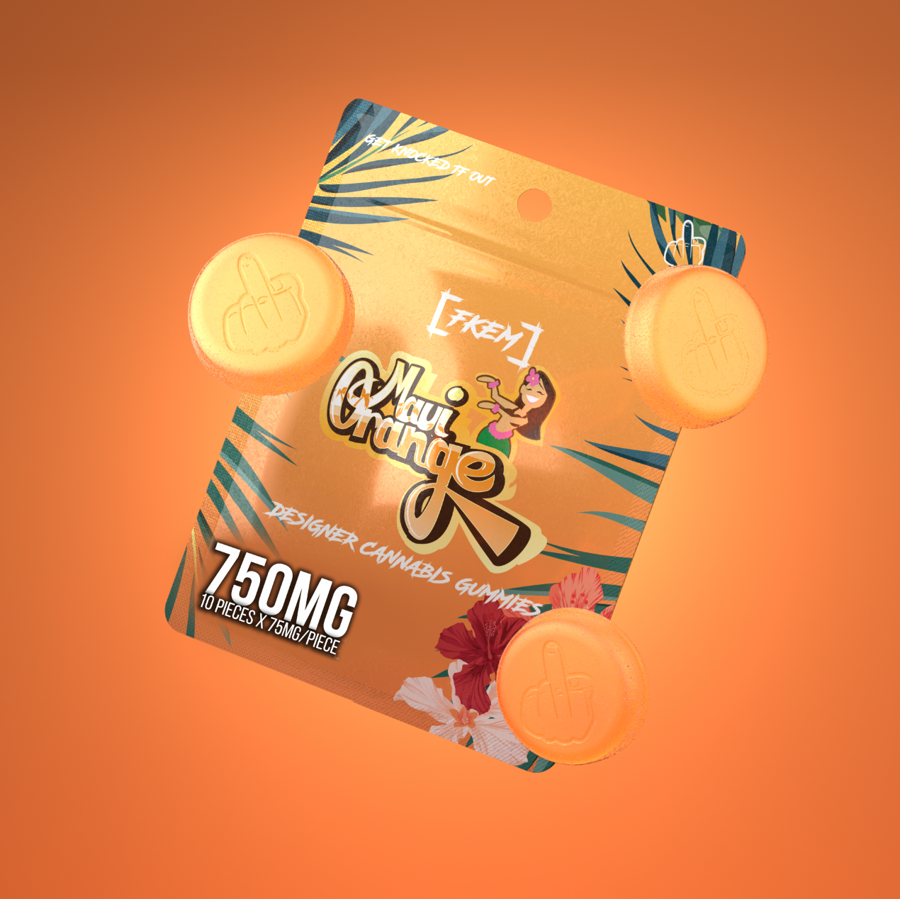 FKEM / Gummy  750 mg / Maui Orange / SATIVA / pk  1