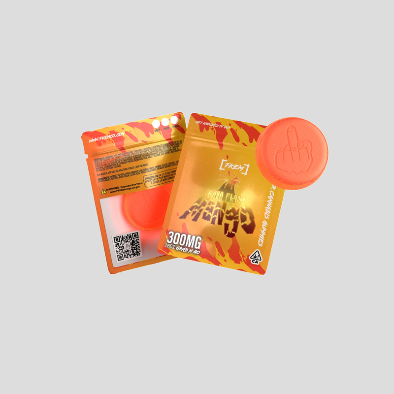 FKEM Lava Flow Mango gummy, 300mg single piece