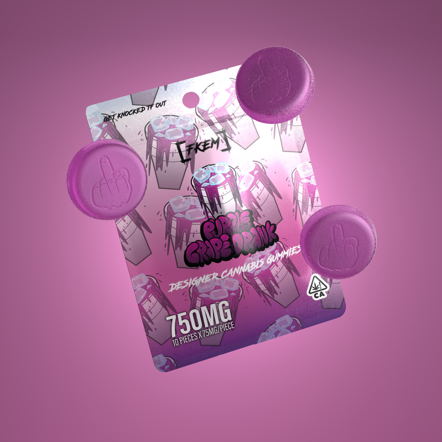 FKEM / Gummy  750 mg / Purple Grape Dank / SATIVA / pk 1