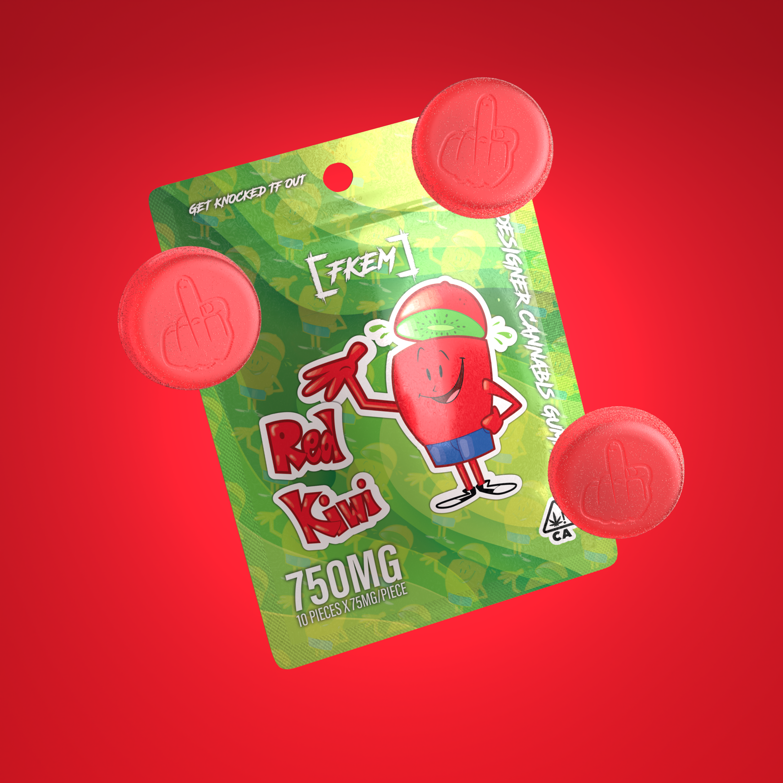 FKEM / Gummy  750 mg / Red Kiwi / HYBRID / pk 1