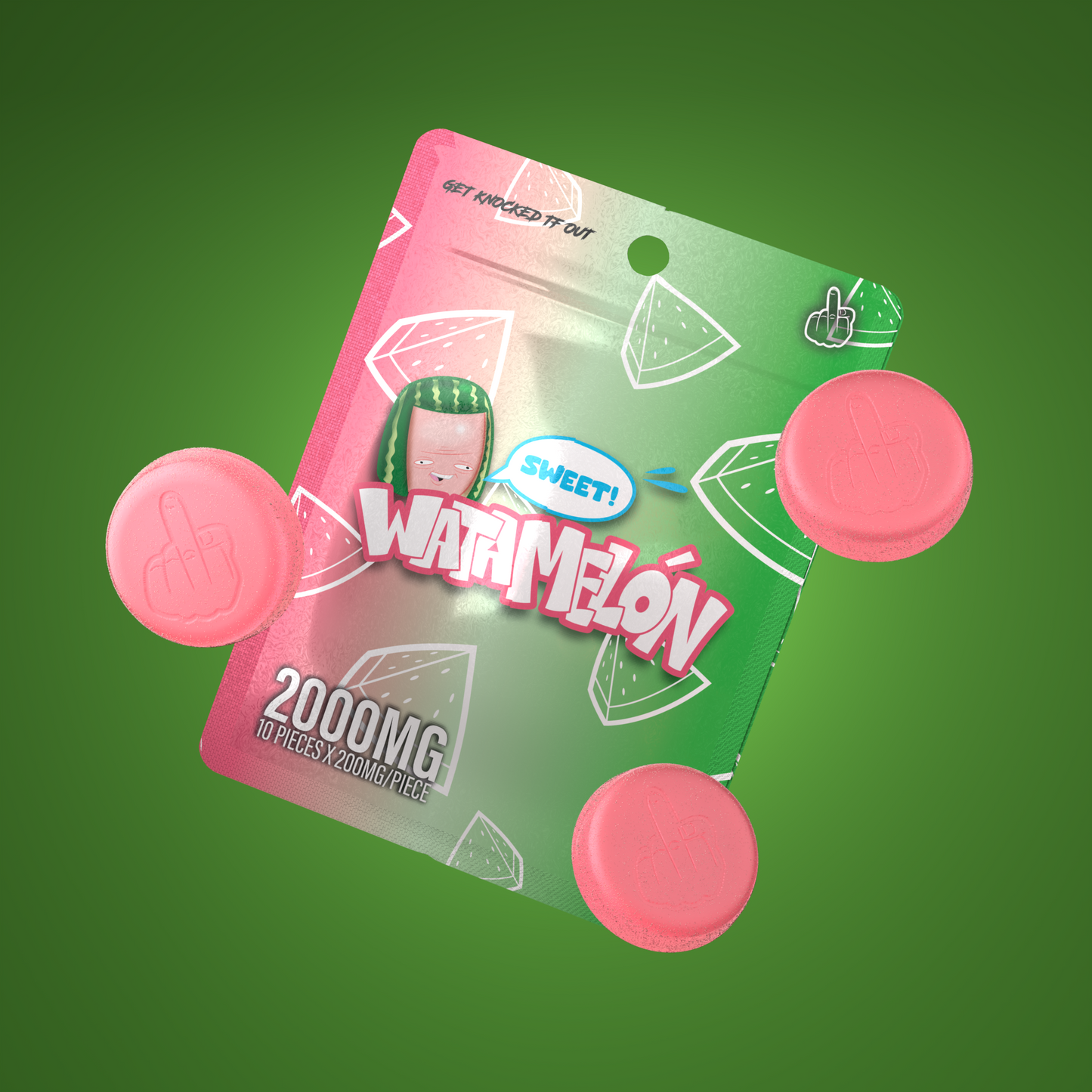 FK / Gummy 2000 mg  / Sweet Watamelon / HYBRID / pk 1