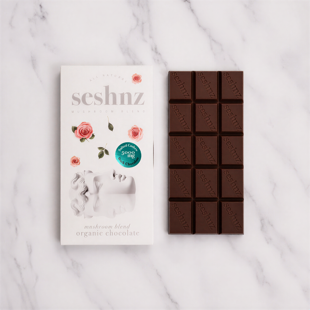SESHNZ | Chocolate Bar | 10000 mg | Dark Chocolate Salted Cashew