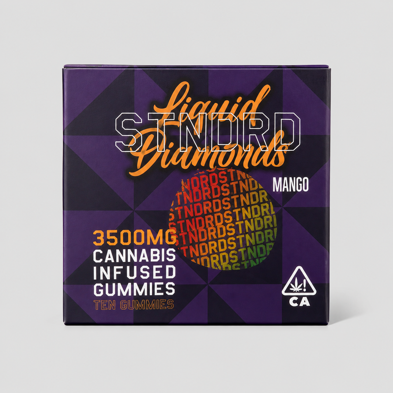 STNDRD Liquid Diamond Mango gummies, 3500mg pack of ten
