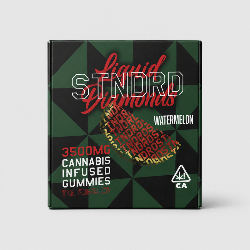 STNDRD Liquid Diamond Watermelon gummies, 3500mg pack of ten